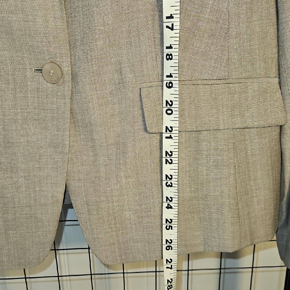 BOSS Hugo Boss Women’s Beige Virgin Wool Blend Blazer Jacket Tailored - Picture 10 of 15